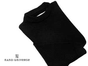 ◆ナノユニバース カノコ編みニット ブラック M nano universe ニット 1piu1uguale3◆