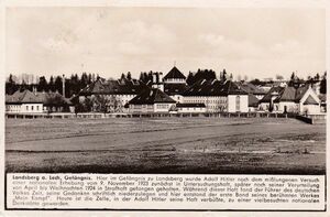 2178 ドイツ ナチス時代絵はがき 1923年にヒトラーが投獄されたランツベルク刑務所(その独房はナチス時代には記念碑となっていた)