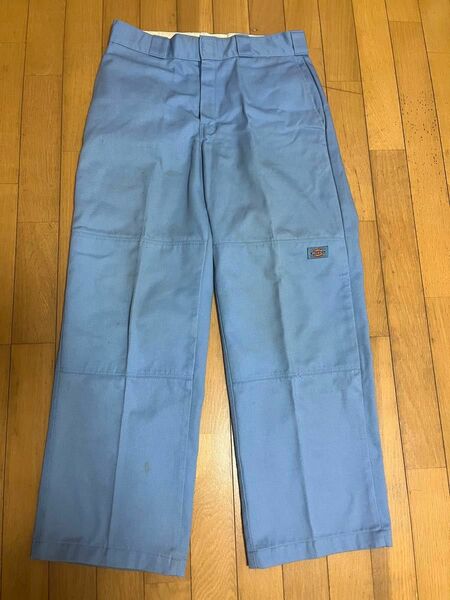 【超希少】【廃盤】ディッキーズダブルニーパンツ　スカイブルー　水色 Dickies