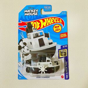 【新品】HOTWHEELS ホットウィール Disney ディズニー ミッキーマウス スチームボート オリジナル　ミニカー