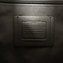 1円【未使用級/近年モデル】コーチ COACH リュック バッグパック メンズ ビジネス 大容量 A4 書類 ヘリテージウェブ 本革 レザー ハドソン _画像10