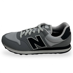 未使用 New Balance ニューバランス 500 ローカット レザー メッシュ スニーカー GM500WG2 切替 7ホール シューズ 靴 25.5cm グレー