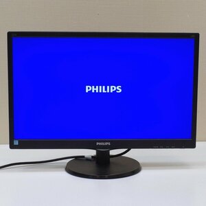 PHILIPS フィリップス 223V5LHSB/11 モニター 21.5インチ 液晶ディスプレイ TFT フルHD 非光沢 PC 業務用 OA機器 KK11703 中古オフィス家電