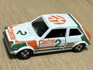 トミカ 日本製 No.F5 フォルクスワーゲン ゴルフ GLE 1980年 Castrol （86年展開の「グループAフェア」の物） やや美品 