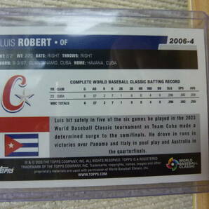 2023 TOPPS WORLD BASEBALL CLASSIC [LUIS ROBERT] 2006 TOPPS Black Defractor Card 07/10 (ブラックパラレルカード) CUBA WBCの画像4