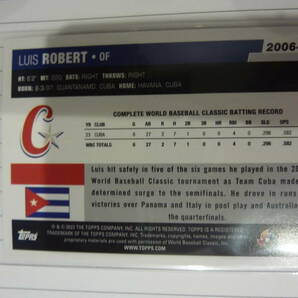 2023 TOPPS WORLD BASEBALL CLASSIC [LUIS ROBERT] 2006 TOPPS Black Defractor Card 07/10 (ブラックパラレルカード) CUBA WBCの画像6