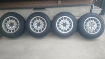 エンケイ バハ 16インチ7j+38 139.7-6H ダンロップLT03 205/70R16 111/109LT 8.5〜7.5分山 17年製 スタッドレス 4本 ハイエース 直接引取可_画像1