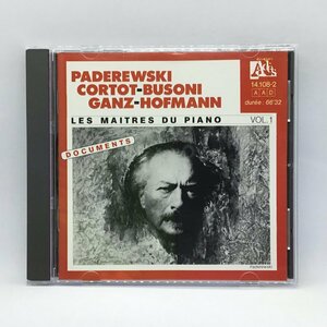 PADEREWSKI, CORTOT, BUSONI, GANZ, HOFMANN/LES MAITRES DU PIANO VOL.1 (CD) ADES 14.108-2