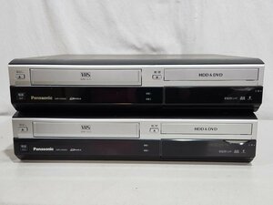 [現状品] Panasonic DVDレコーダー DMR-XW200V HDD VHSビデオ一体型 2台セット 難有り (1)