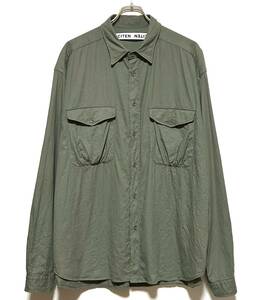 CITEN utility big shirt (Free Size) olive si ton Roo z Silhouette oversize Drop shoulder military 
