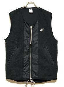 NIKE NSW SPE+ SHERPA VEST（S）黒 ナイキ シェルパ ボア フリース ベスト