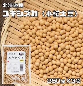 小粒大豆 250g×3袋 豆力 北海道産 ユキシズカ （メール便）大豆 納豆用 サラダ 国産 国内産 節分 希少 こつぶ スズマル代替 雑穀ごはん