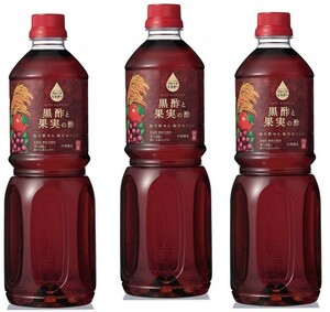 黒酢と果実の酢 1L×3本 内堀醸造 フルーツビネガー 1000ml 果実酢 飲用酢 希釈タイプ 米黒酢 醸造酢