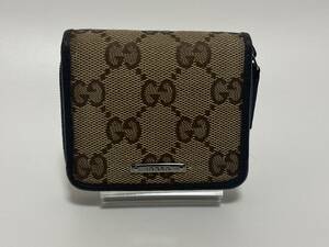 グッチ GUCCI コインケース GGキャンバス ラウンドファスナー ミニ財布 小銭入れ