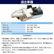 31200-RBB-004 コア返却不要 ホンダ RB1 RB2 オデッセイ 後期 セルモーター SM-71004 新品 セル スターター モーター_画像6