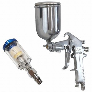 【ウォーターセパレーター付】重力式 塗装ガン エアースプレーガン 400cc 400ml 口径1.0ｍｍ 1mm 上カップ スプレーガン 塗装スプレー