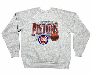 90s USA製 デトロイト・ピストンズ NBA スウェット トレーナー バスケ　　Tultex LOGO7 オフィシャルライセンス 正規品 90年代 玉9087