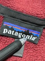 90s USA製 パタゴニア ジップアップ フリース ジャケット 素材切替え　　襟裏ナイロン patagonia アメリカ製 MADE IN USA 玉9048_画像3