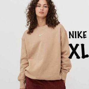 XL новый товар NIKE Nike sushuwi мужской тренировочный футболка флис Crew футболка большой размер бежевый обратная сторона ворсистый 