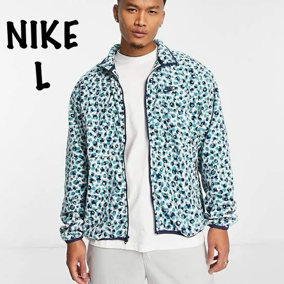 L 新品 NIKE ナイキ メンズ フリース フリースジャケット フルジップ クラブ ドット NIKE M CLUB+PLR JKT DOT 定価9350円 青