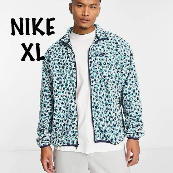 XL新品 NIKE ナイキ メンズ フリース フリースジャケット フルジップ クラブ ドット NIKE M CLUB+PLR JKT DOT 定価9350円 青