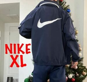 XL NIKE メンズ ナイキ NSW トレンド LTWT ジャケット ナイロンジャケット ウーブンジャケット ビッグスウッシュ 入手困難 ネイビー 新品