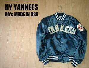 USA製80sビンテージNEW YORK YANKEES by SWINGSTER中綿スタジャン米国製S(JPN-M程)MLBニューヨークヤンキースアワードジャケットジャッジ