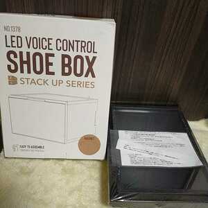 音声センサー付き　ライトアップ　スニーカー　ディスプレイケース　LED VOICE COTROL SHOES BOX ボイスコントロールシューズボックス　