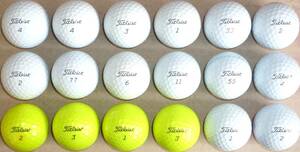 ロストボール Titleist タイトリスト Pro V1x他 白色/黄色ボール 18個 サイト内のゴルフボール組合せにて2セット(36個)まで同梱可能