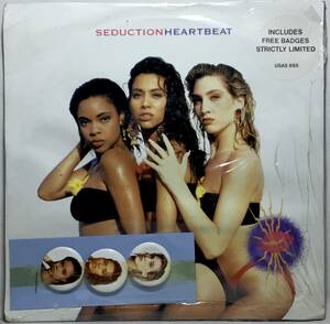 【英7バッジ付シュリンク】未使用 SEDUCTION / HEARTBEAT / 1990 UK盤 7インチレコード EP 45 名曲