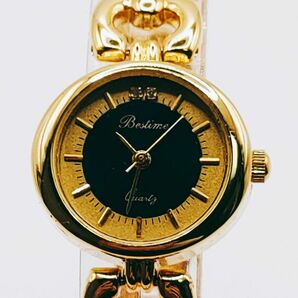 【最終値下げ】Bestime ベストタイム 腕時計 アナログ 3針 金色文字盤 ゴールド基調 ブレス時計 とけい 