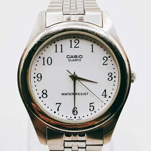 【最終値下げ】CASIO カシオ MTP-1129 腕時計 アナログ 3針 白文字盤 シルバー基調 時計 アクセサリー
