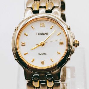 lombardi ロンバルディ 腕時計 クウォーツ 3針 白文字盤 シルバー基調 時計 とけい トケイ アクセサリーヴィンテージ