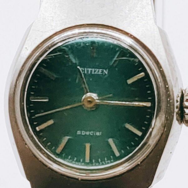 【動作品】CITIZEN シチズン 6800 腕時計 手巻き 2針 金色文字盤 ゴールド色 レディース 時計 アクセサリー