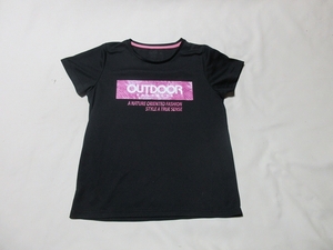 M-98★OUTDOOR(アウトドア)♪黒色/半袖Tシャツ(LL)★