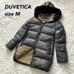 1円〜 【極美品】DUVETICA デュベティカ kappa ダウンコート フォックスファー 40 Mサイズ カーキ ベージュ