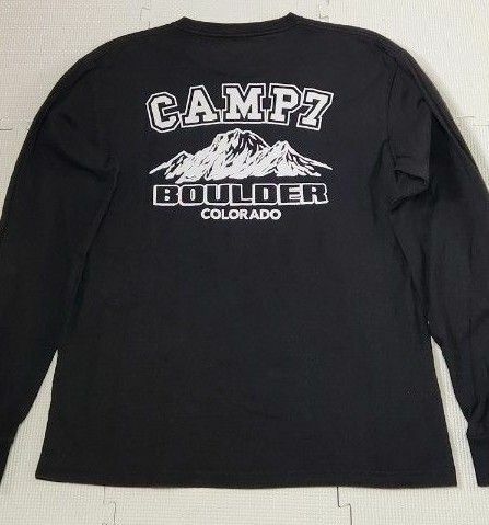 CAMP7 キャンプセブン バックロゴプリント 長袖 Tシャツ