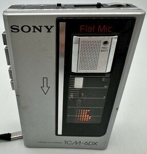 y87TT cassette-corder SONY ソニー TCM-6DX プレイヤー シルバー レトロ 中古 動作未確認 カセットレコーダー 録音/再生機 ウォークマン