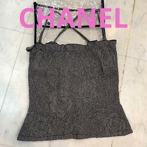 ☆超美品☆CHANEL キャミソール 04P カメリアモチーフ サイズ40