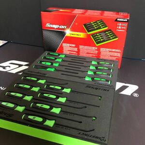 新品　スナップオン　ミニチップ　コンボセット　ドライバー　ピックツール　シールリムーバー　トルクス　snap on グリーン