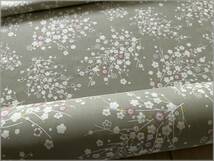 mets★5m*風光明花*梅の花*和柄*スケア*moss green*コットン*83C_画像8