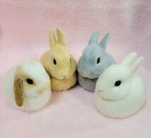 うさぎ 羊毛フェルト□■ミニチュアうさぎ4羽セット■□ハンドメイド のりくま_画像1