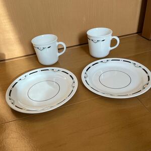 Corning カップ + CORELLE プレート