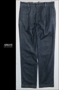 ■■＜未使用：タグ付＞アルマ－ニ＜ARMANI COLLEZIONI／Semi-wide＞Stretch denim パンツ スラックス＜48＞■■