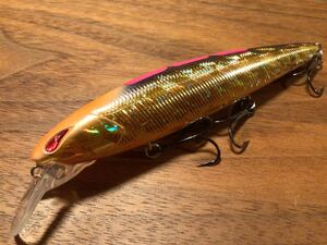 Y★美品★NORIES ノリーズ LAYDOWN MINNOW MID 110F レイダウンミノーMID 110F“フローティング”「ブリーディングゴールドシャイナー」 