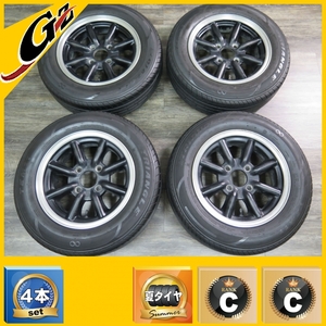 ワタナベ エイトスポーク Bタイプ 14インチ 14x6J+21? 114.3-4H TRIANGLE TEM11 185/65R14 AE86 サニトラ