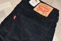 送料無料 即決【未使用】 LEVI'S ★ 502 テーパード コーデュロイ 5ポケット パンツ 29507- 1071 (W30/L32) ★ リーバイス スモールe 黒_画像5