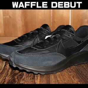 送料無料 即決【未使用】 NIKE ★ WAFFLE DEBUT (US8.5/26.5cm) ★ ナイキ ワッフルデビュー DH9522-002 箱無し トリプルブラックの画像1