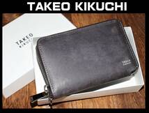 送料無料 特価即決【未使用】 TAKEO KIKUCHI ★ ラウンドファスナー 長財布 セミサイズ (マルゴ) ★ タケオキクチ 780604 定価1万7600円_画像1