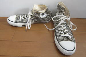 CONVERSE コンバース ALL STAR オールスター 1CJ85 HI ハイカットスニーカー 千鳥柄 黒×白 26.5㎝ O2401B